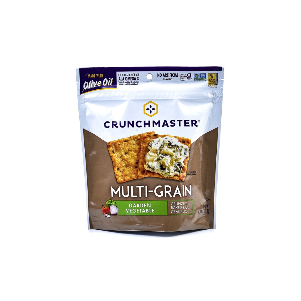 CRUNCHMASTER GLUTEN FREE MULTI-GRAIN CRACKERS GARDEN VEGETABLE 113G