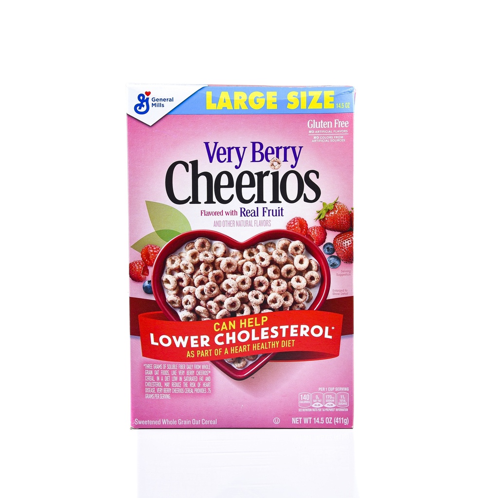 GENERAL MILLS VERY BERRY CHEERIOS CEREAL 411G