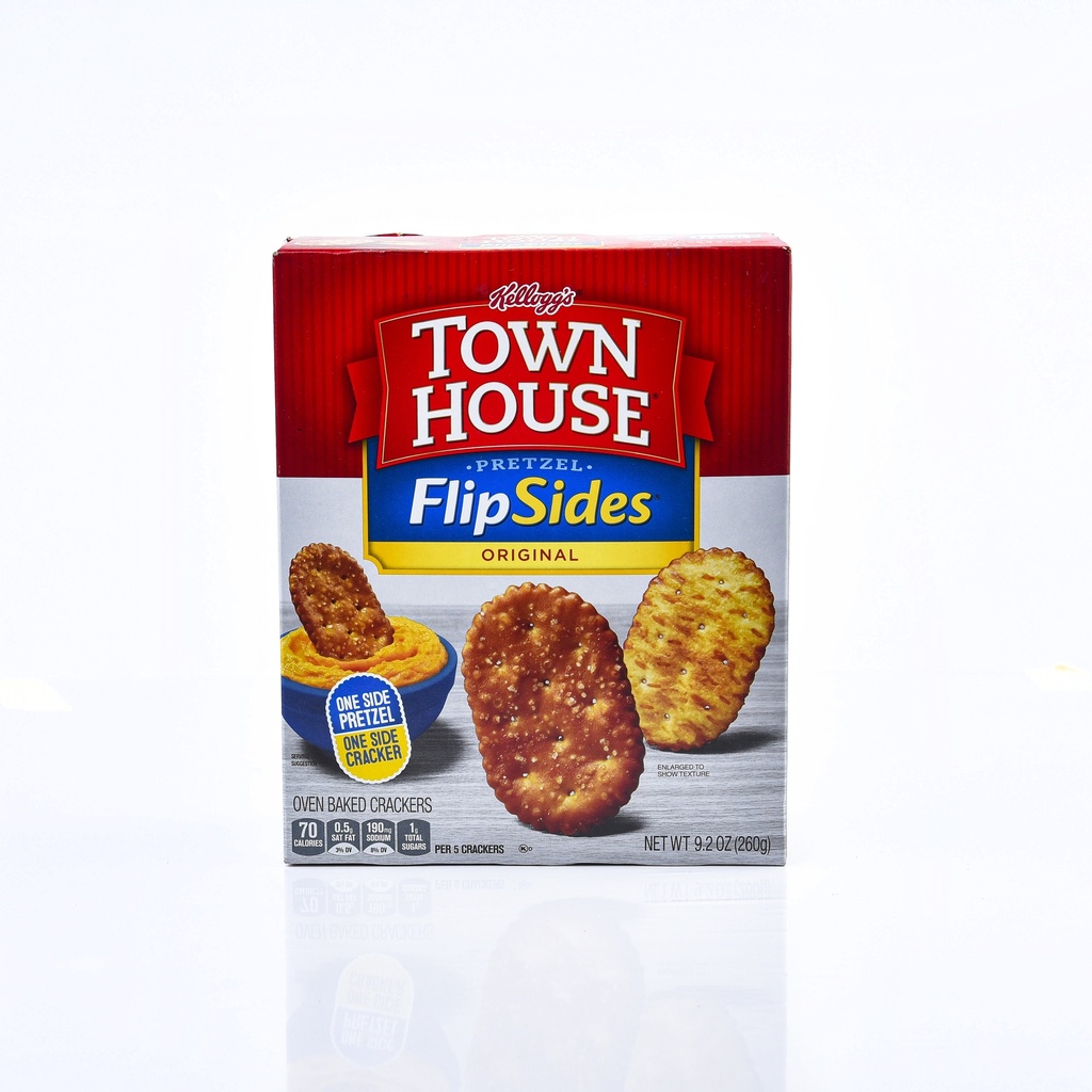 KELLOGG'S TOWNHOUSE PRETZEL FLIPSIDES ORIGINAL 260G