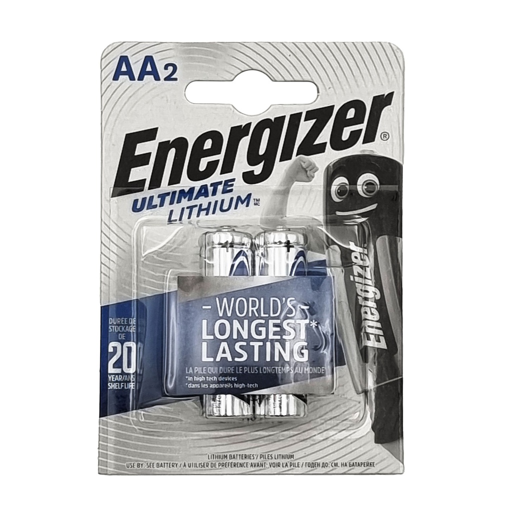 Energizer Ultimate Lithium Aa Battery 2'S Pack