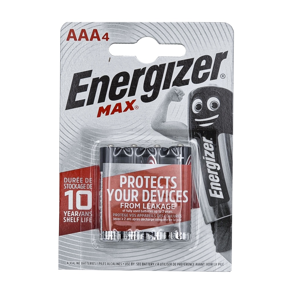 ENERGIZER MAX AAA BATTERY 4'S PACK