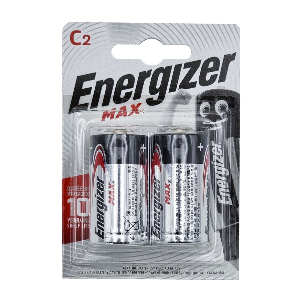 Energizer Max C Battery 2'S Pack