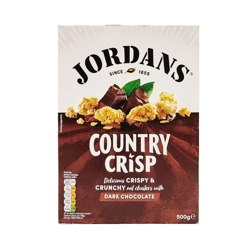 JORDANS COUNTRY CRISP 70% DARK CHOCOLATE 500G