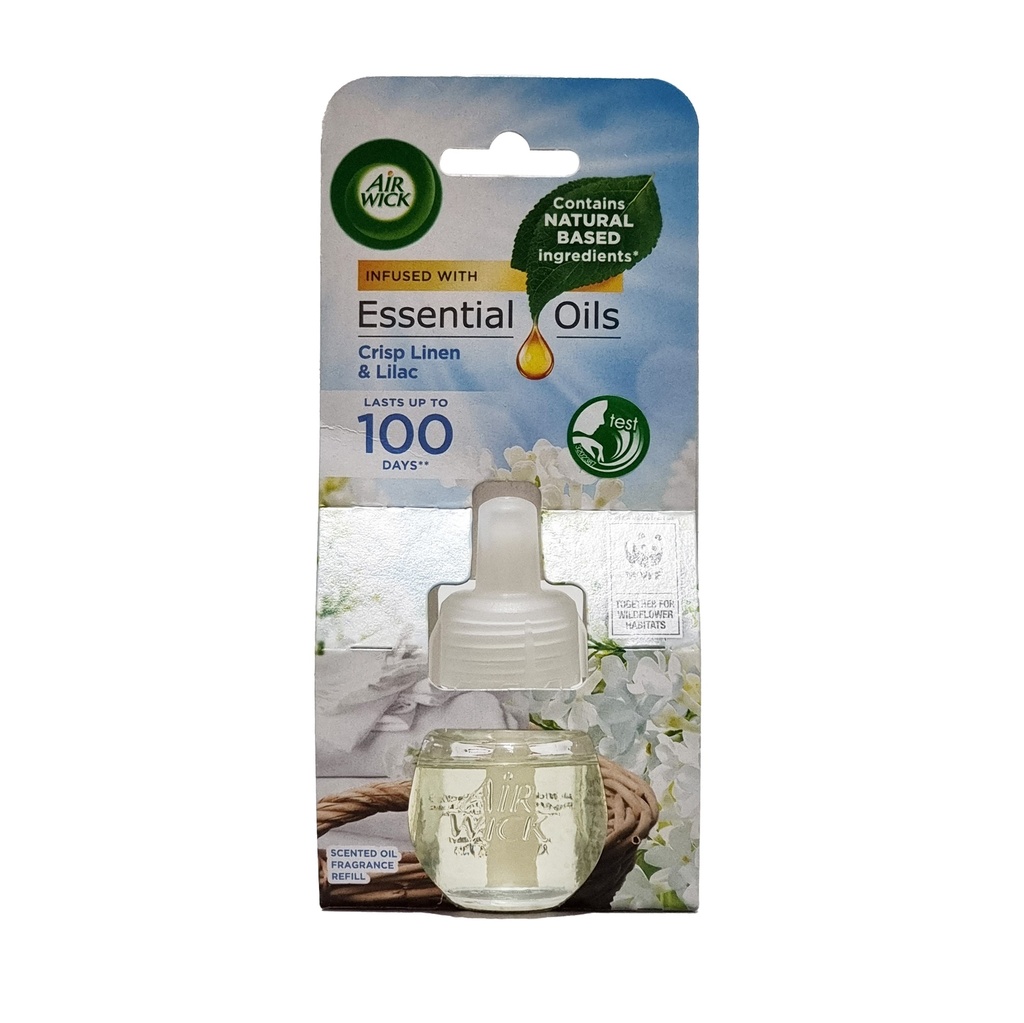 Airwick Electric Refill Essential Oils Crisp Linen & Lilac 19ml