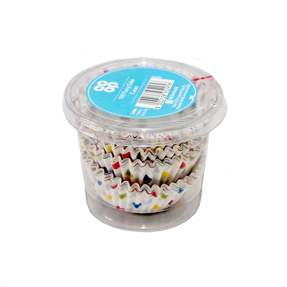 CO-OP FAIRY CAKE CASES SPOTTY 100'S