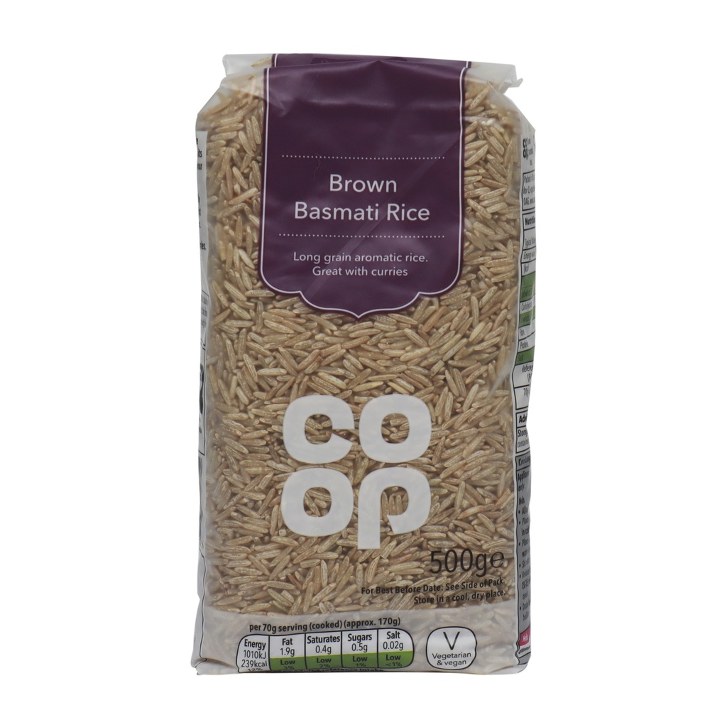 CO-OP WHOLEGRAIN BROWN BASMATI RICE 500G