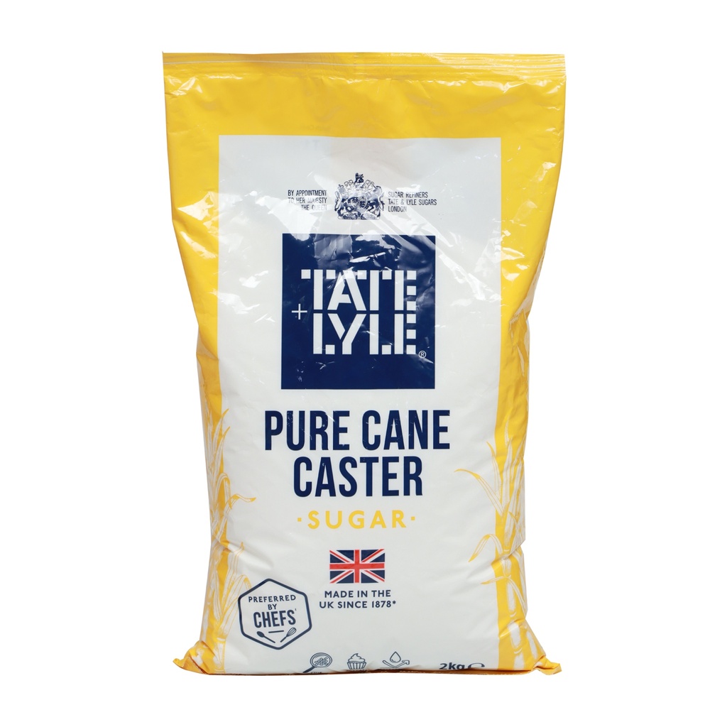 TATE & LYLE PURE CANE CASTER SUGAR POLY BAG 2KG