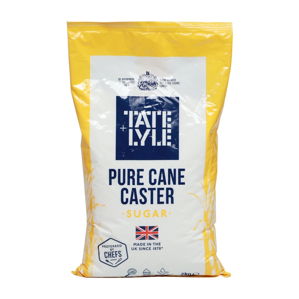 Tate & Lyle Pure Cane Caster Sugar Poly Bag 2kg