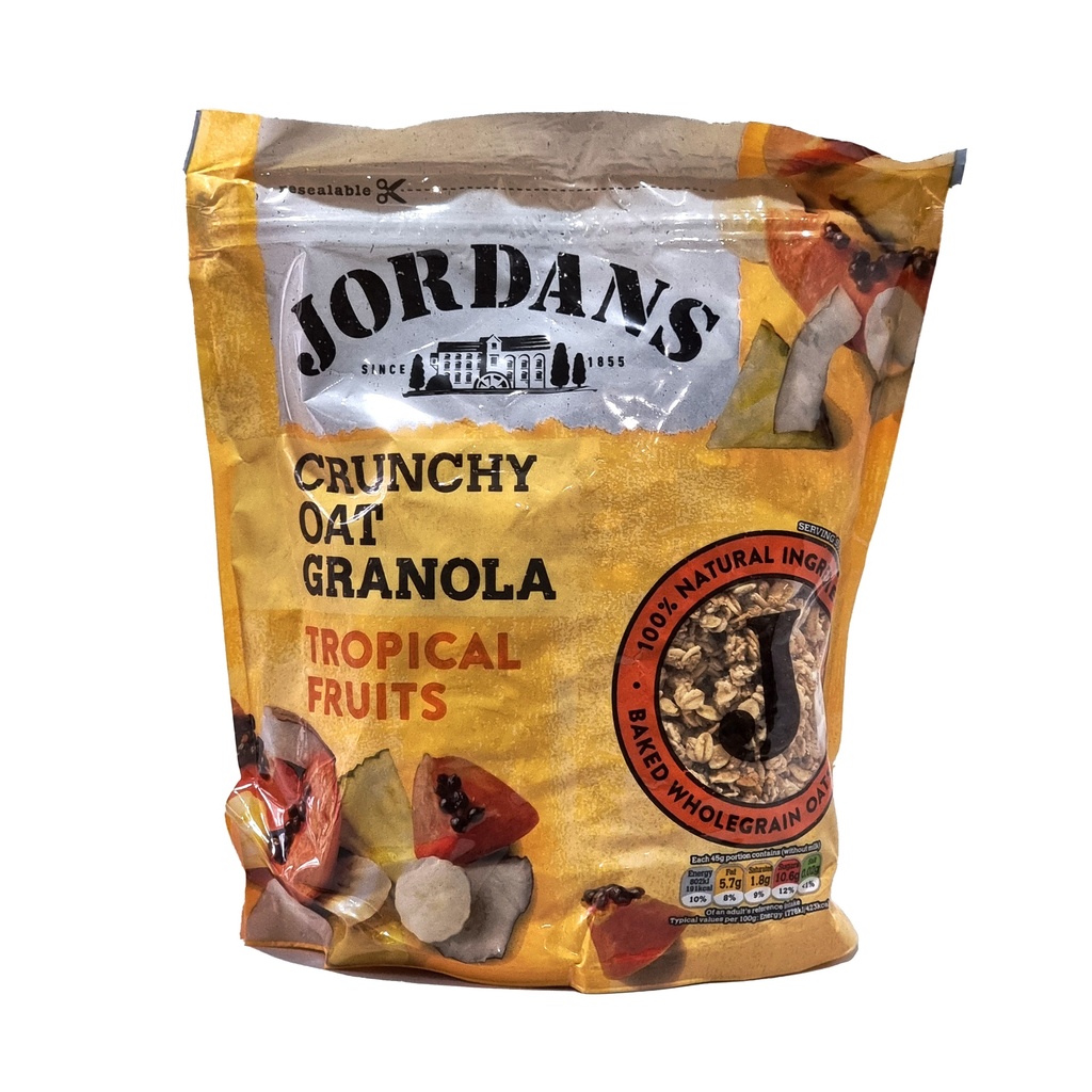 JORDANS CRUNCHY GRANOLA TROPICAL FRUITS 750G