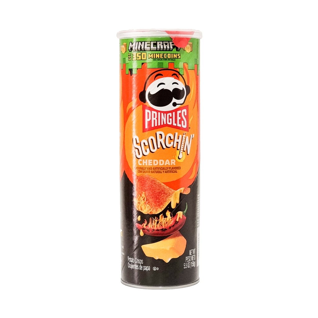 PRINGLES SCORCHIN CRISPS CHEDDAR 158G