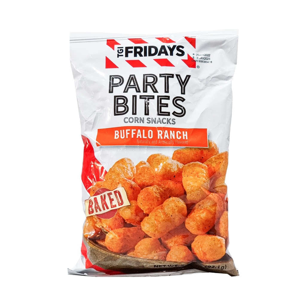 TGI FRIDAYS PARTY BITES CORN SNACKS BUFFALO RANCH 92.1G