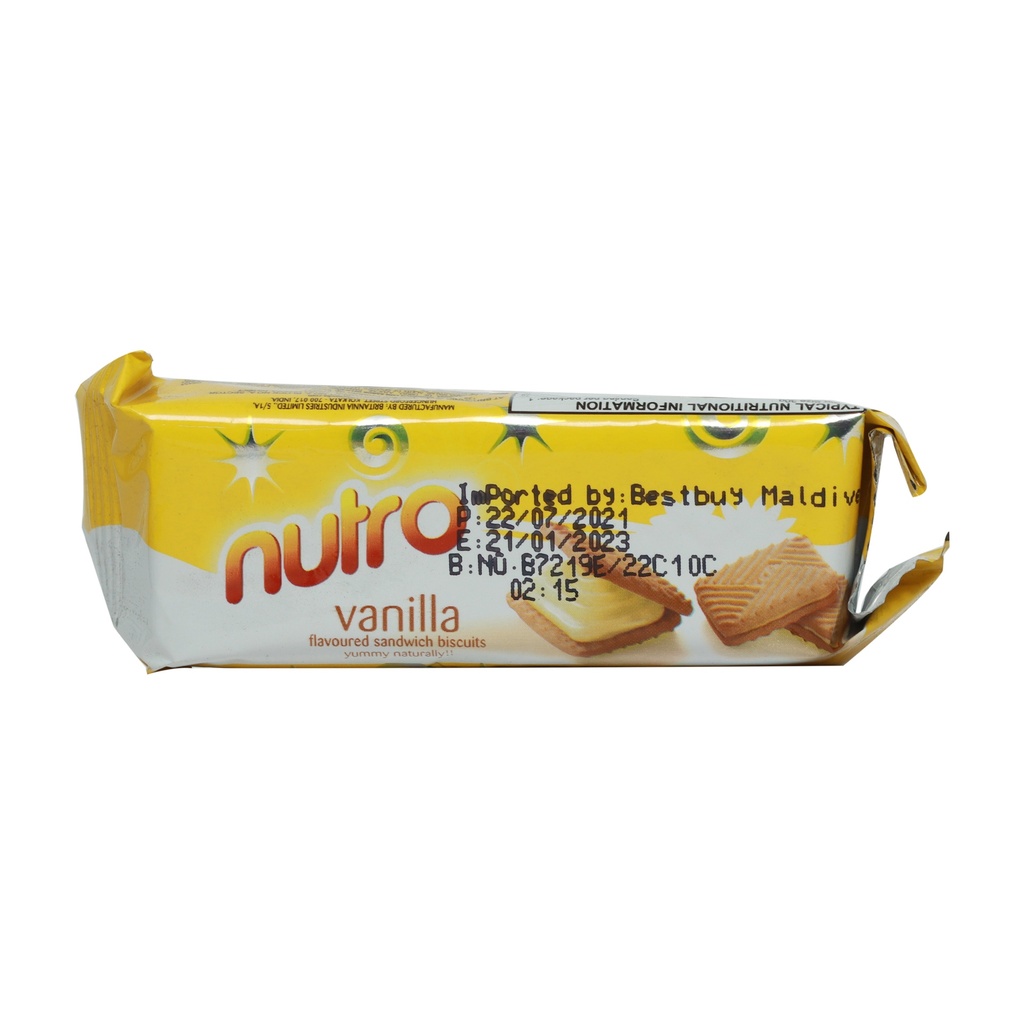 NUTRO VANILLA FLAVOURED SANDWICH BISCUITS 30G