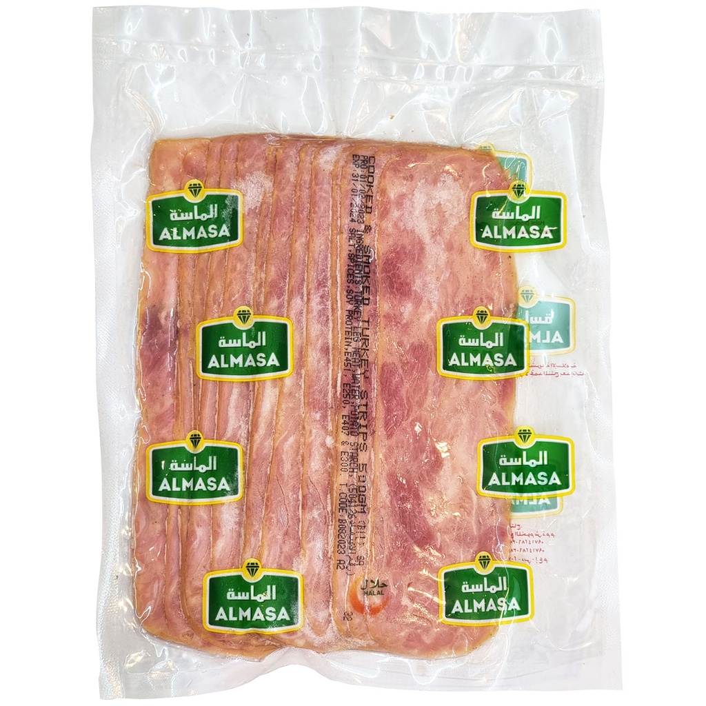 Al Masa Cooked & Smoked Turkey Strip 500g