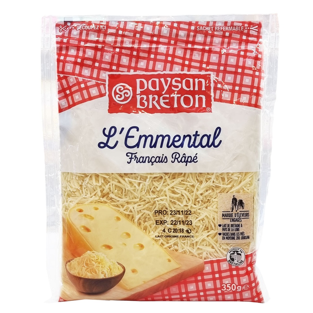 PAYSAN BRETON SHREDDED EMMENTAL 350G