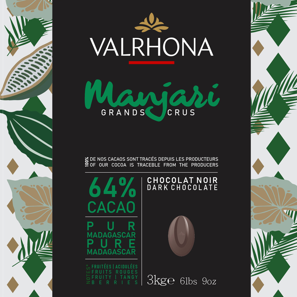 Valrhona Manjari 64% Dark Chocolate 3kg Bag