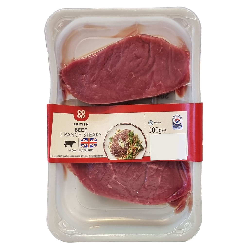 CO-OP 2 BEEF RANCH STEAKS 300G