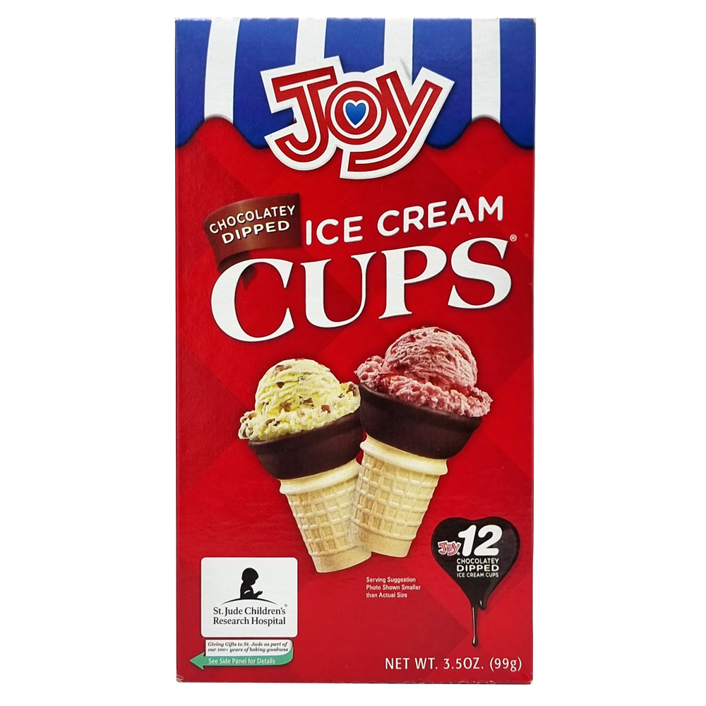 JOY CHOCOLATEY DIPPED ICE CREAM CUPS 12'S 99G