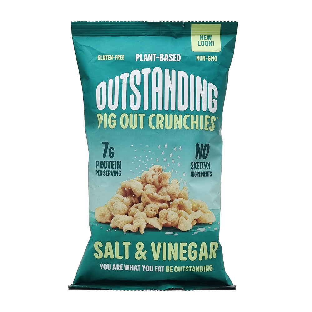 OUTSTANDING FOODS PIG OUT CRUNCHIES SALT & VINEGAR 85G