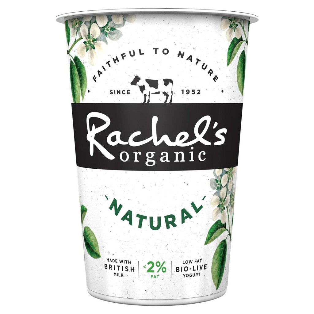 RACHEL'S ORGANIC NATURAL LOW FAT YOGHURT 450G