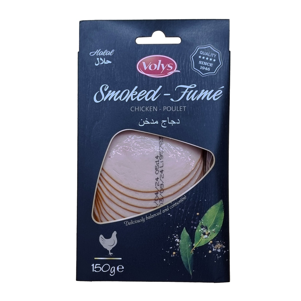 VOLYS SMOKED CHICKEN SLICES 150G