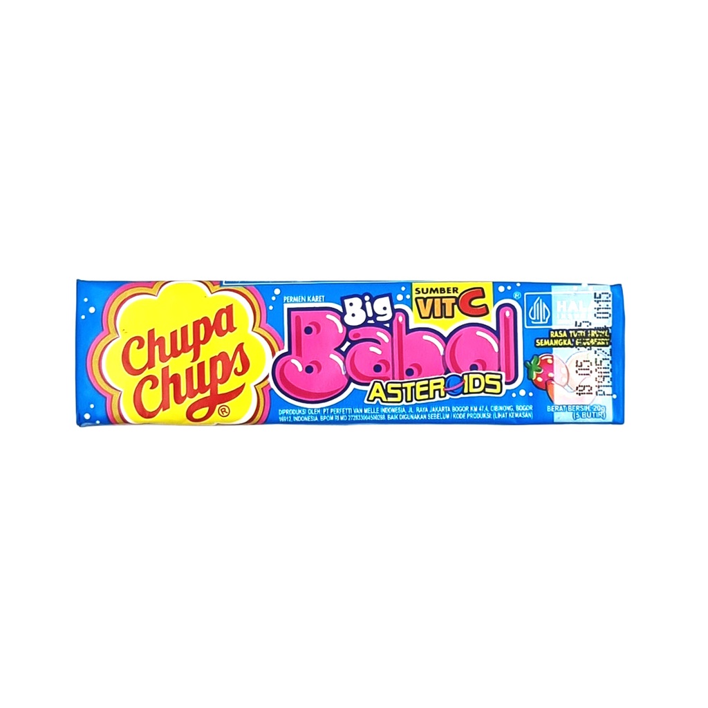 CHUPA CHUPS BIG BABOL GUM ASTEROIS TUTTI FRUTTI VIT C 20G