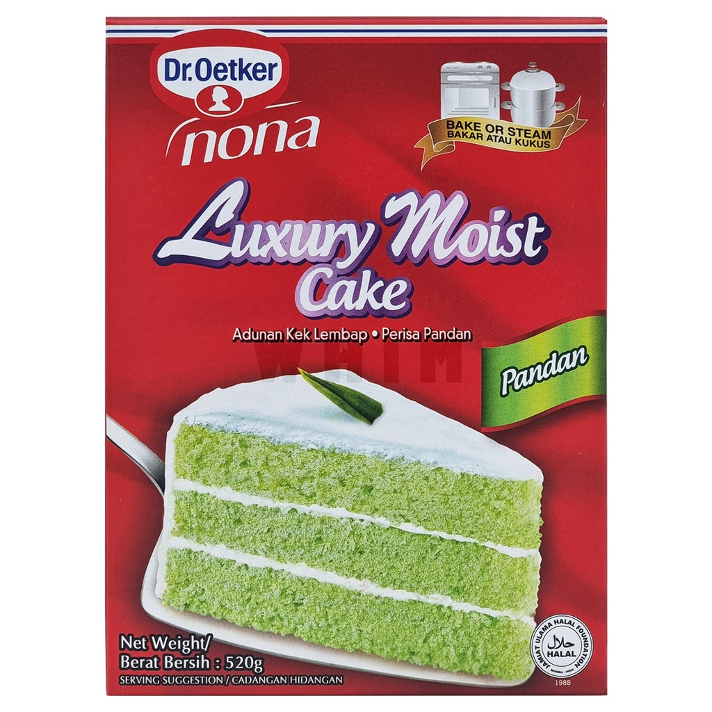 DR. OETKER LUXURY MOIST CAKE MIX PANDAN 520G