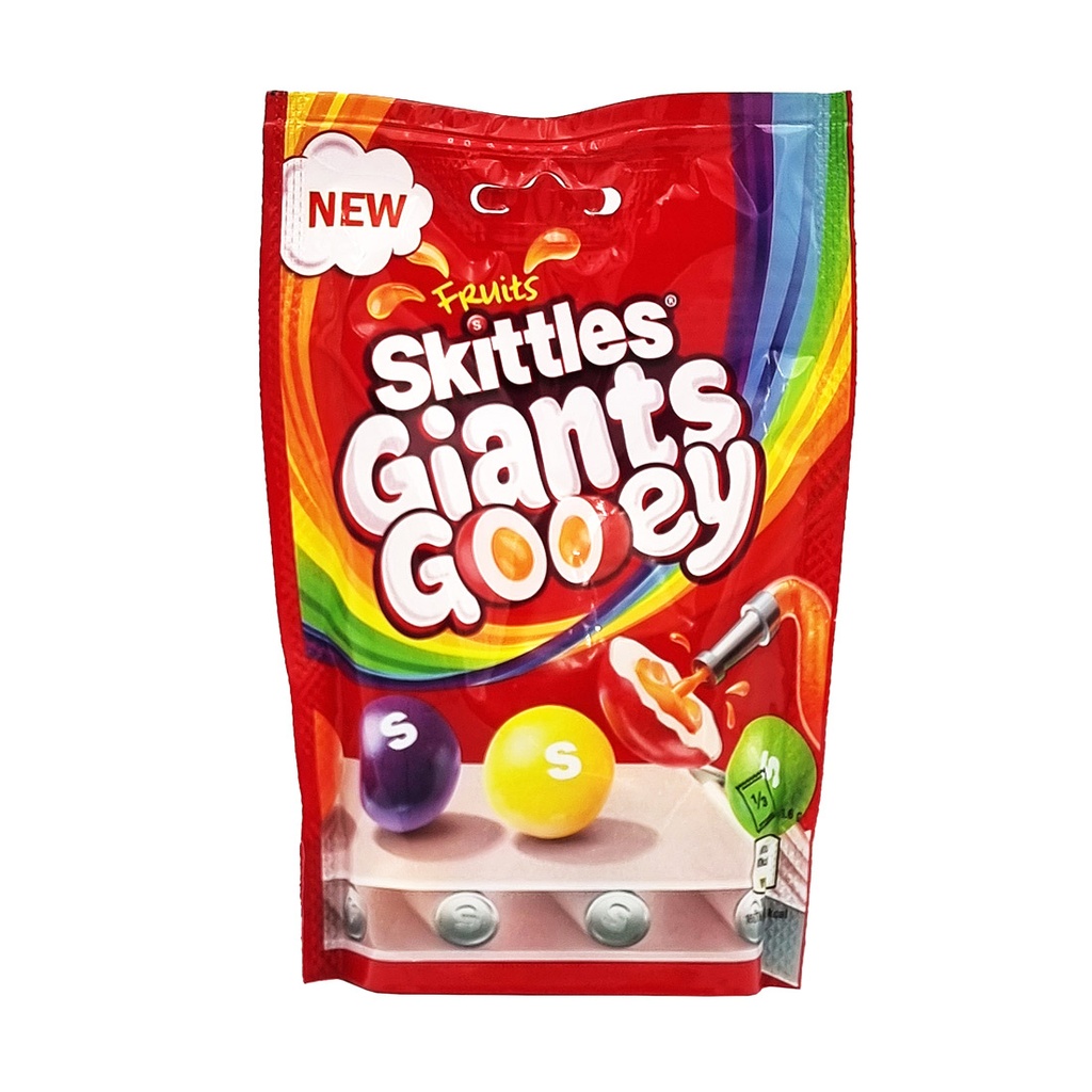 SKITTLES GIANTS GOOEY POUCH 125G