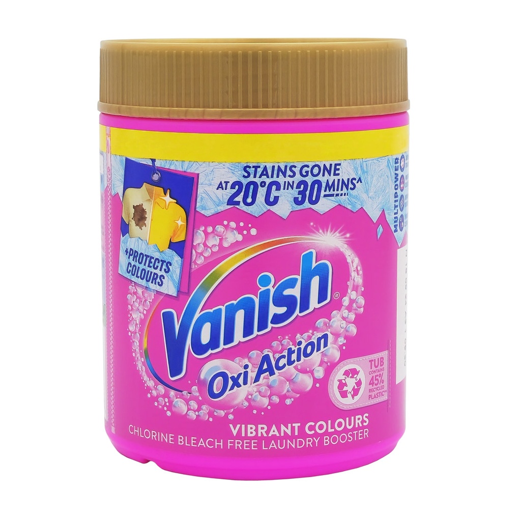 VANISH OXI ACTION STAIN REMOVER VIBRANT COLOURS PINK 470G