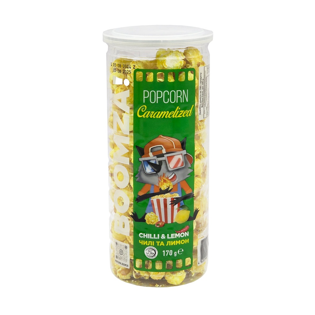 BOOMZA CARAMELIZED POPCORN CHILI & LEMON 170G