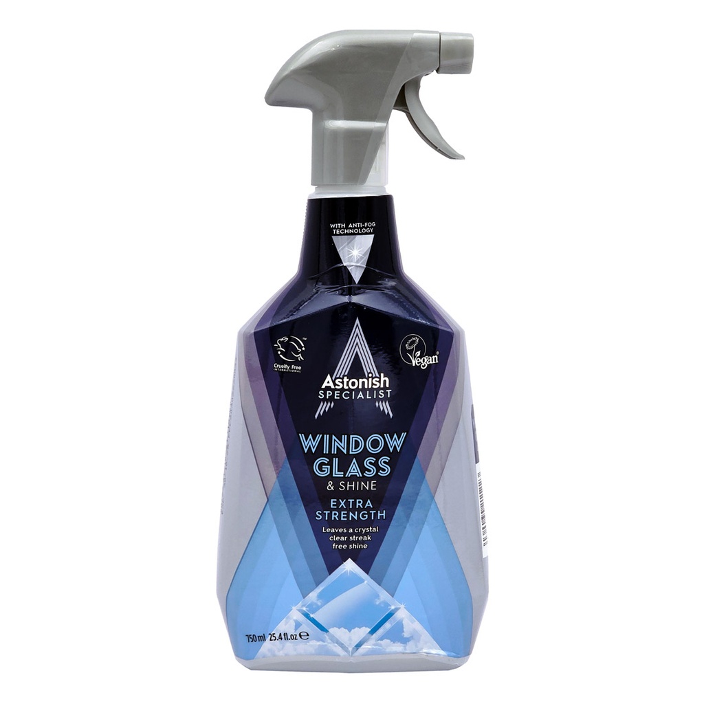 ASTONISH WINDOW GLASS & SHINE EXTRA STENGTH 750ML