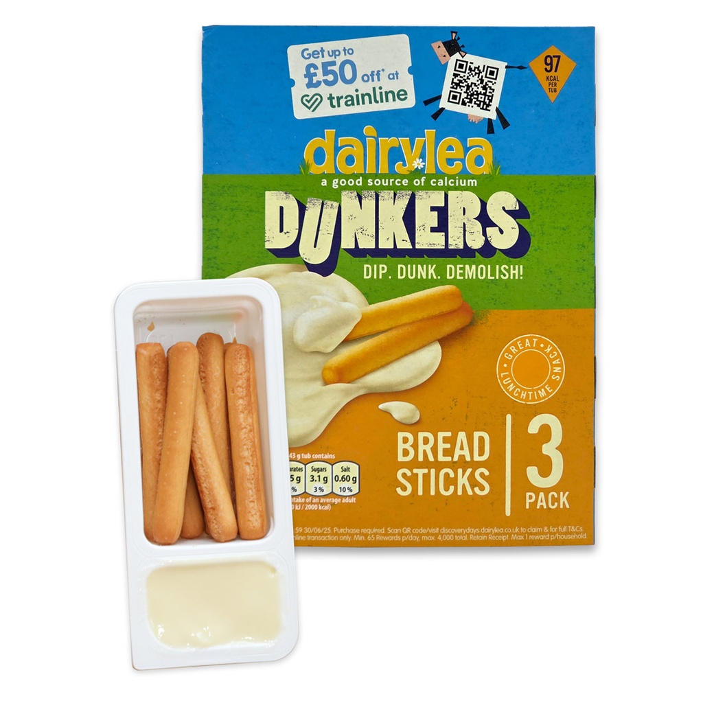 DAIRYLEA DUNKERS BREADSTICK 3PACKS X 43G