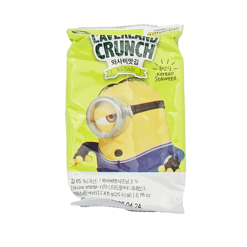 LAVERLAND CRUNCH SEAWEED WASABI 4.5G MINIONS