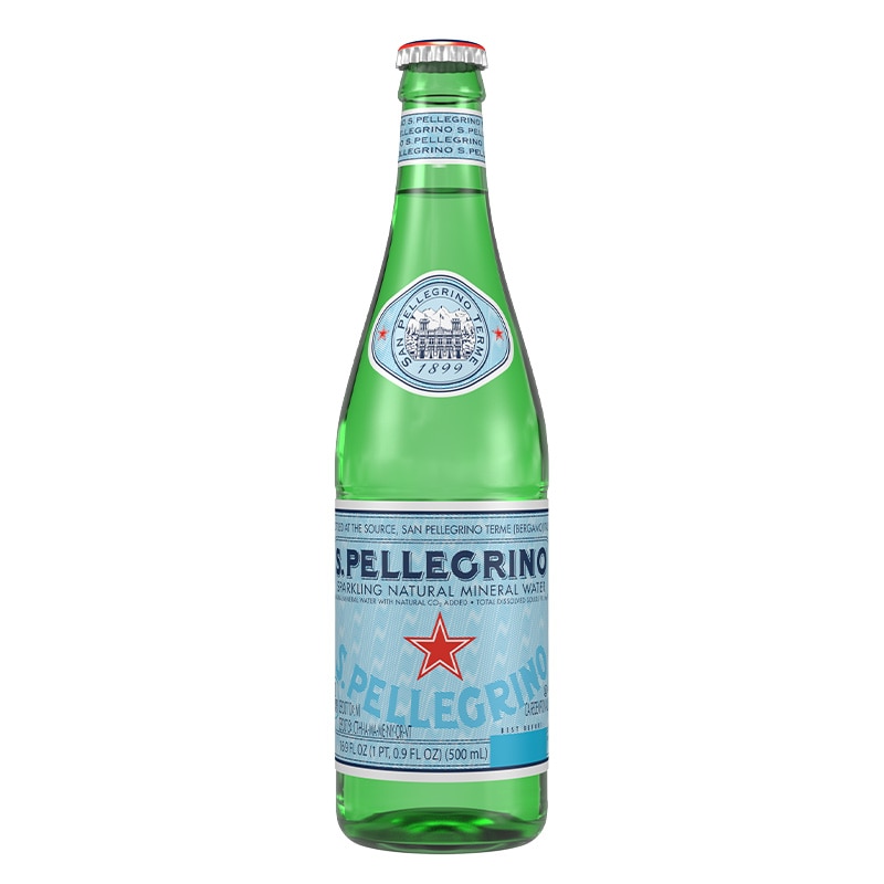 SAN PELLEGRINO SPARKLING WATER GLASS BOTTLE 500ML