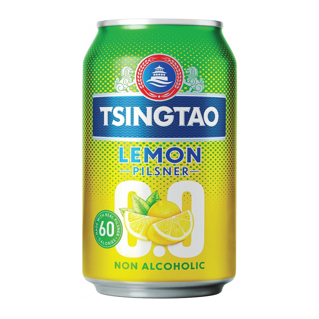 TSINGTAO ZERO ALCHOL BEER LEMON CAN 330ML