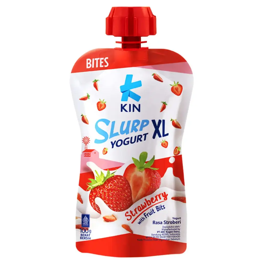 KIN YOGHURT SLURP XL STRAWBERRY 80G