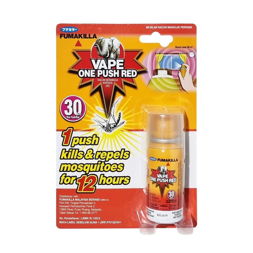 FUMAKILLA VAPE ONE PUSH RED 30 DAYS INSECT SPRAY | WHIM