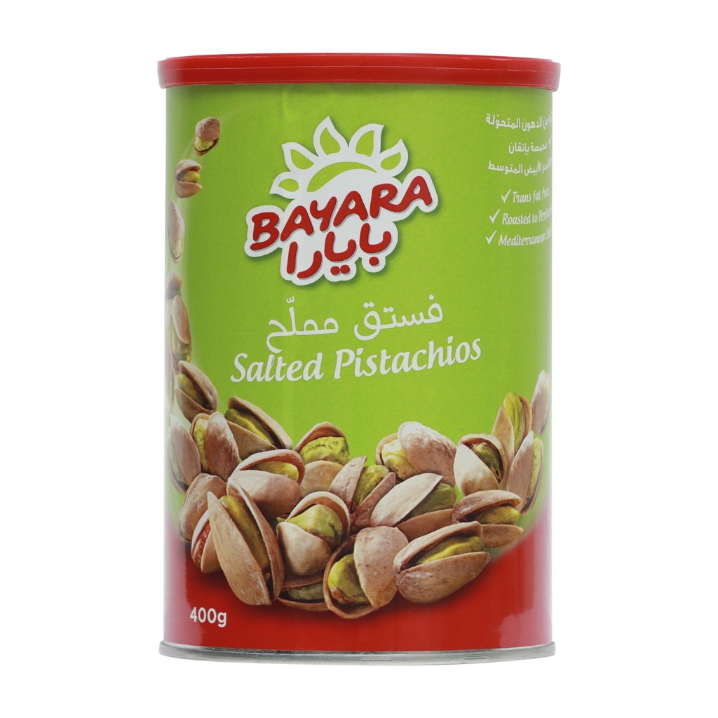 BAYARA SALTED PISTACHIOS CAN 400G