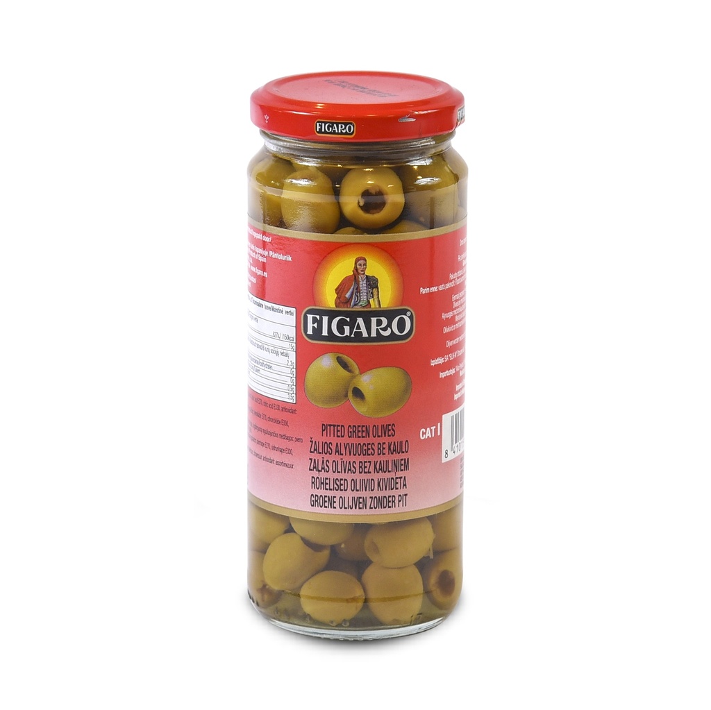 FIGARO PITTED (GREEN) OLIVES 340G