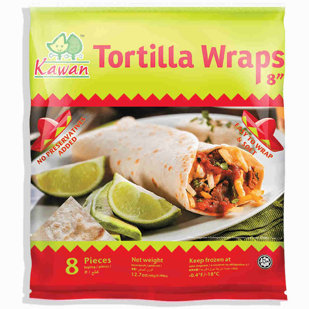 KAWAN TORTILLA WRAPS ORIGINAL 8" 8'S 45G