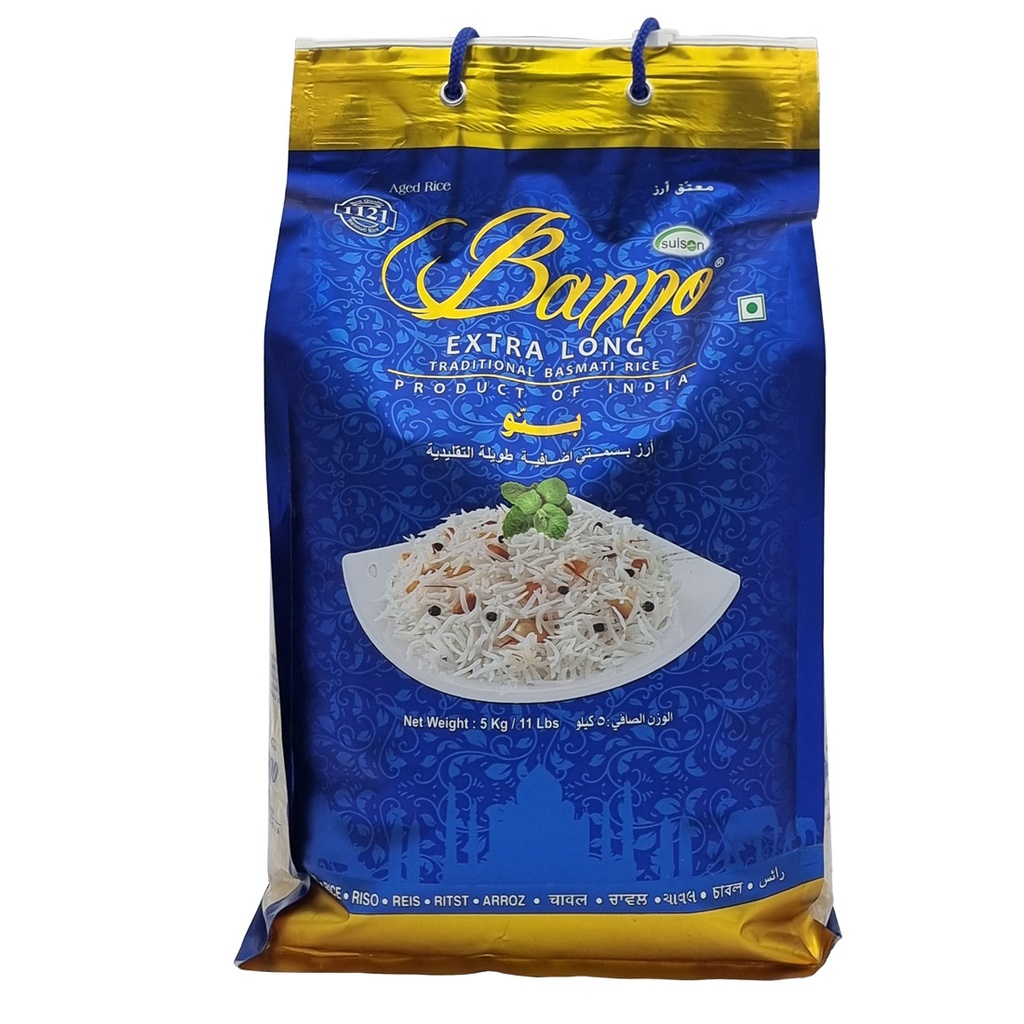 BANNO EXTRA LONG BASMATI RICE 5KG