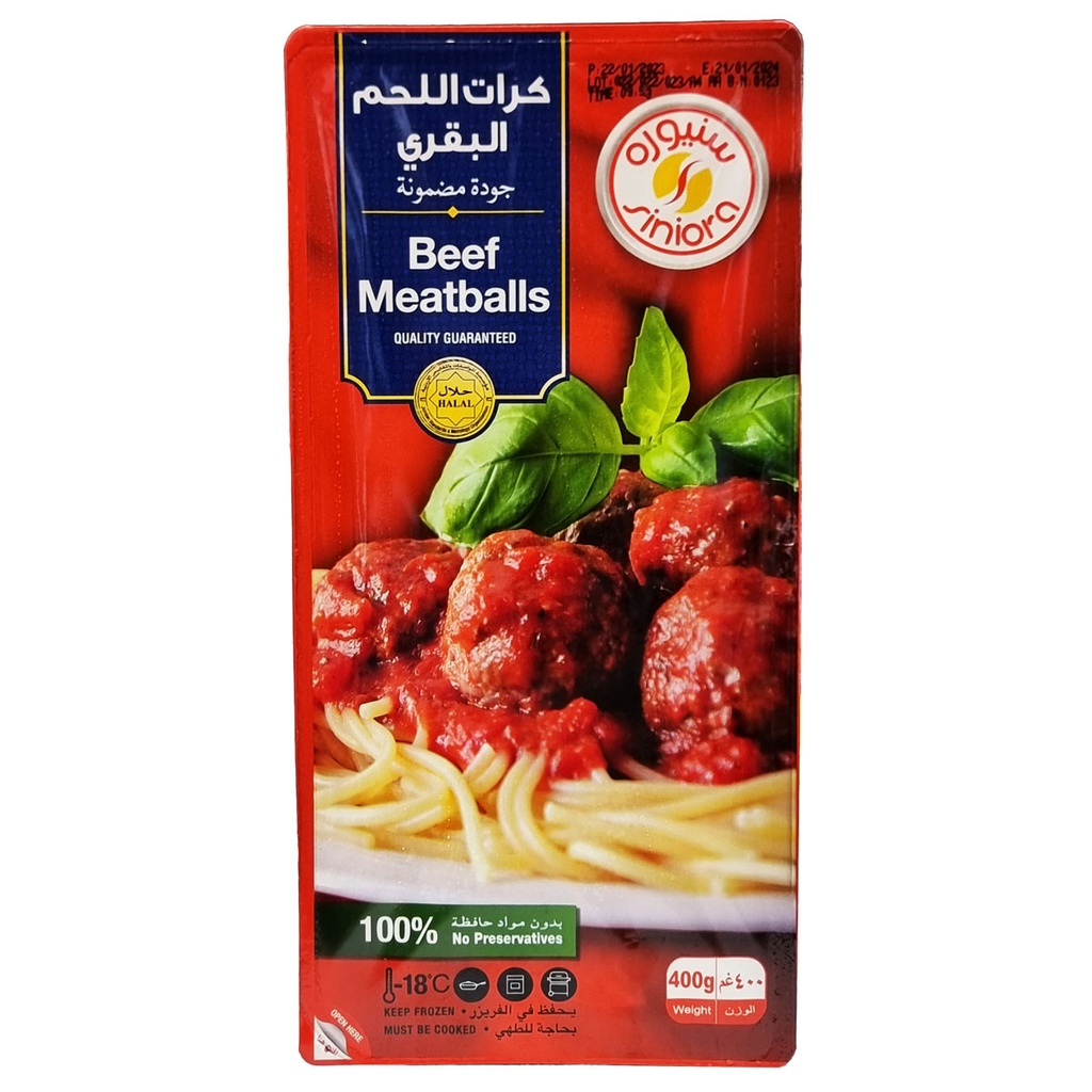 SINIORA BEEF MEATBALLS 400G