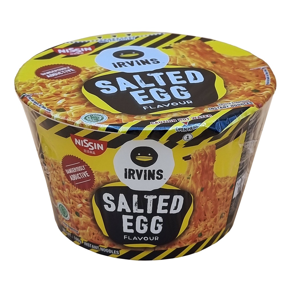 NISSIN IRVINS SALTED EGG FLAVOUR INSTANT NOODLES BOWL 102G