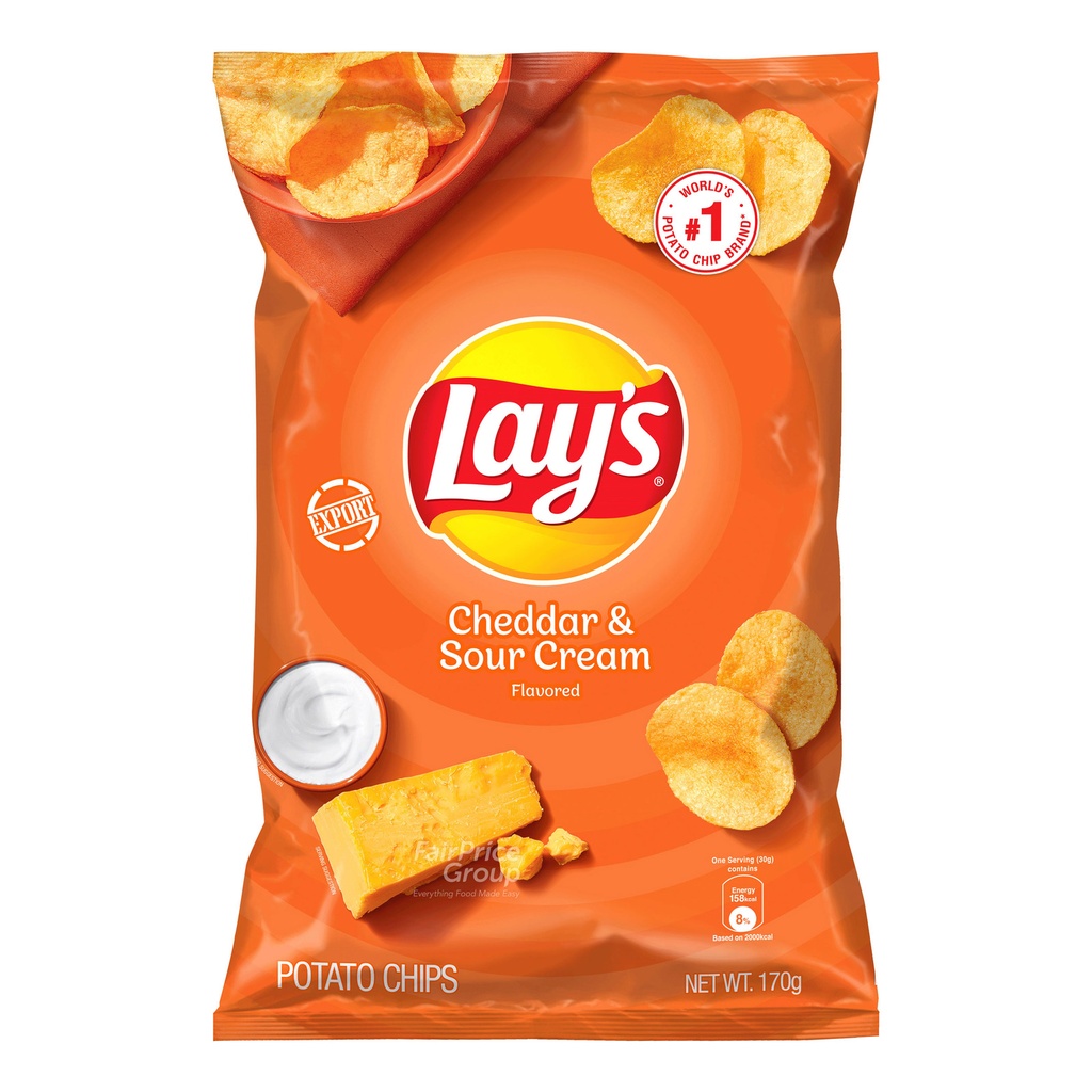 LAYS CHEDDAR & SOUR CREAM 170G