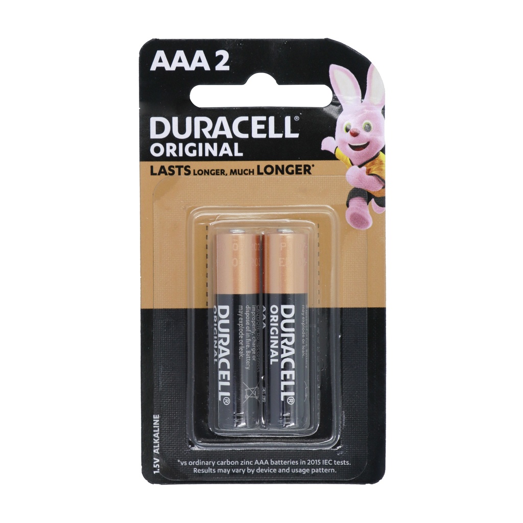 DURACELL ORIGINAL AAA2 2'S BATTERY PACK