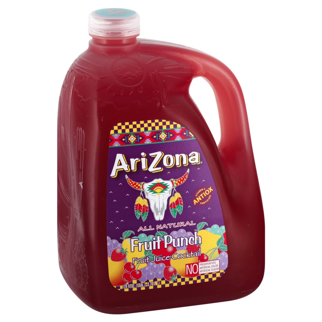 Arizona Beverages Fruit Punch Fruit Juice Cocktail 3.78l