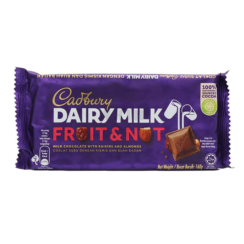 CADBURY DAIRY MILK SILK FRUIT & NUT 160G