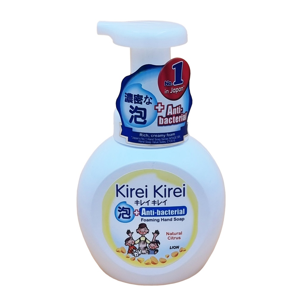 KIREI KIREI ANTI BACTERIAL FOAMING HAND SOAP NATURAL CITRUS 250ML