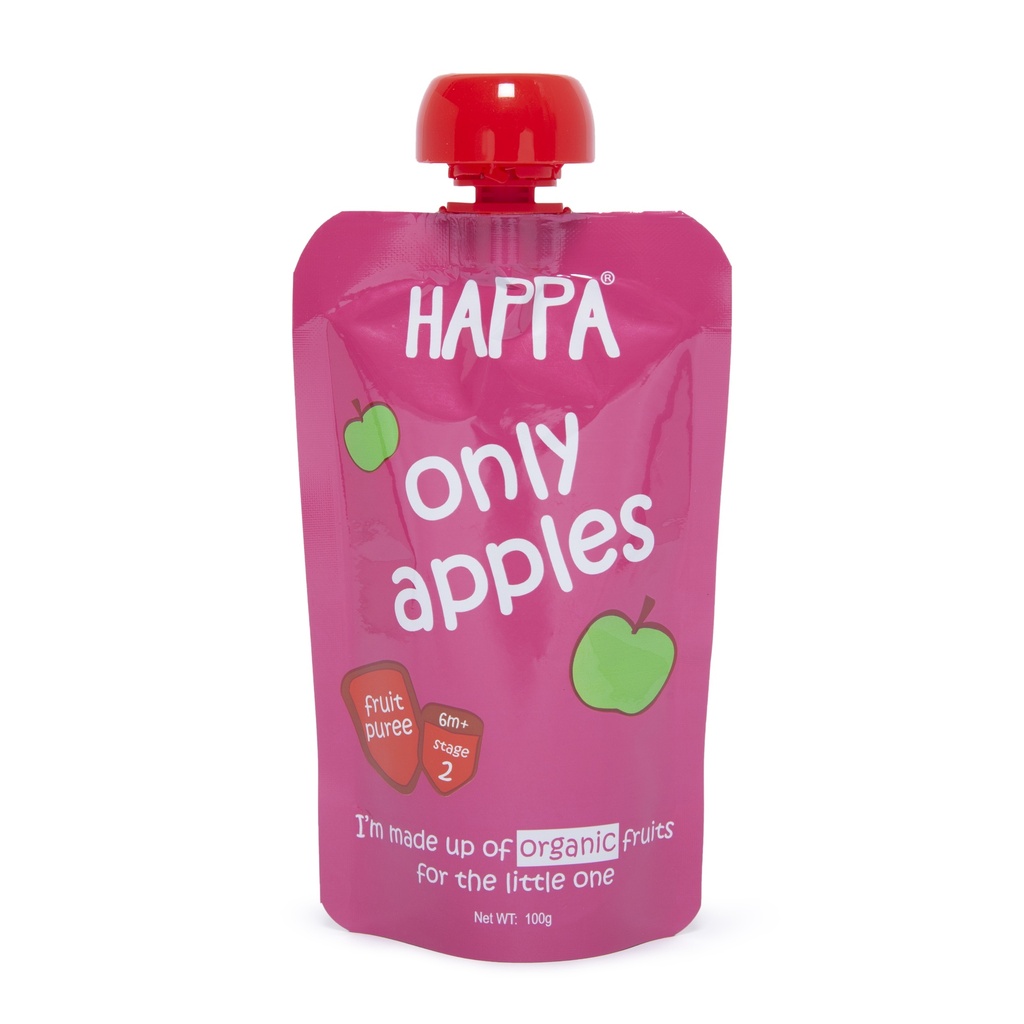 HAPPA PUREE ONLY APPLES 100G