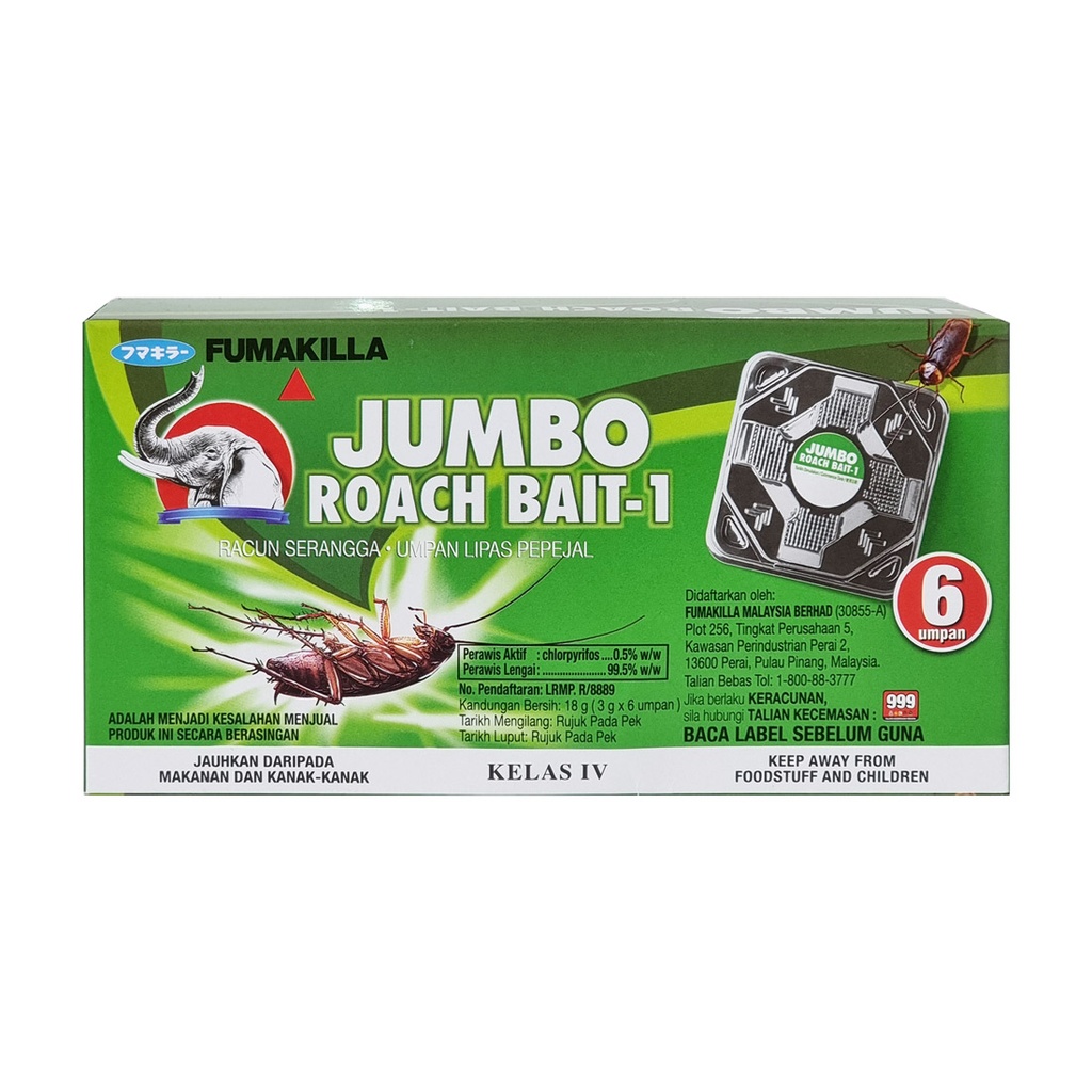 FUMAKILLA JUMBO ROACH BAIT 6'S | WHIM