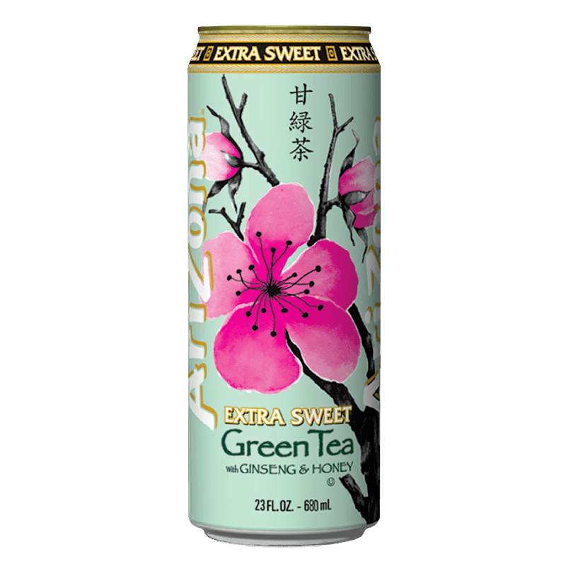 ARIZONA BEVERAGES EXTRA SWEET GREEN TEA WITH GINSENG & HONEY 650ML